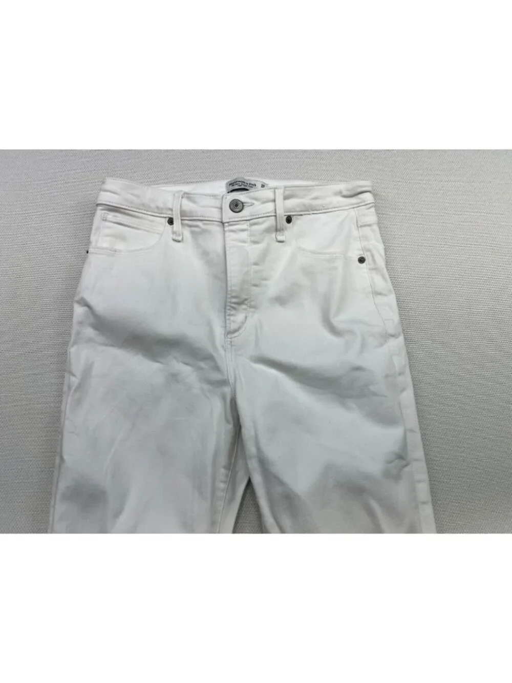Abercrombie & Fitch Curve Love Super Skinny Ankle High Rise Jeans Sze 28/6 White